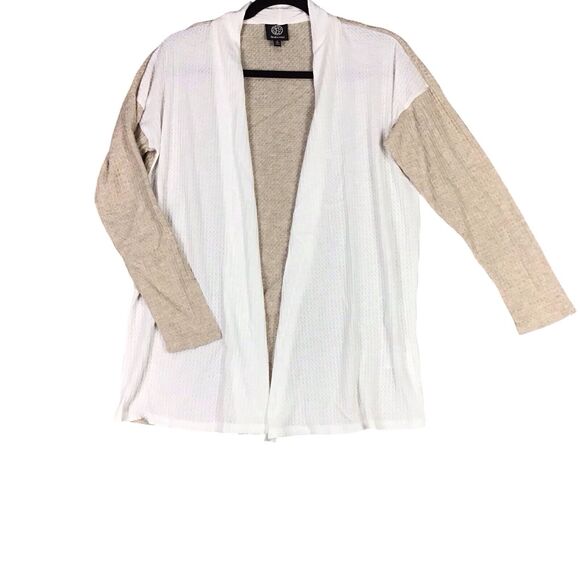 Bobeau Womens Size S Open Front Cardigan Waffle Knit Colorblock Long Sleeve - Picture 10 of 10